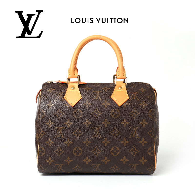 95新 LouisVuitton/路易威登 老花 speedy 25 枕头肩带款中古