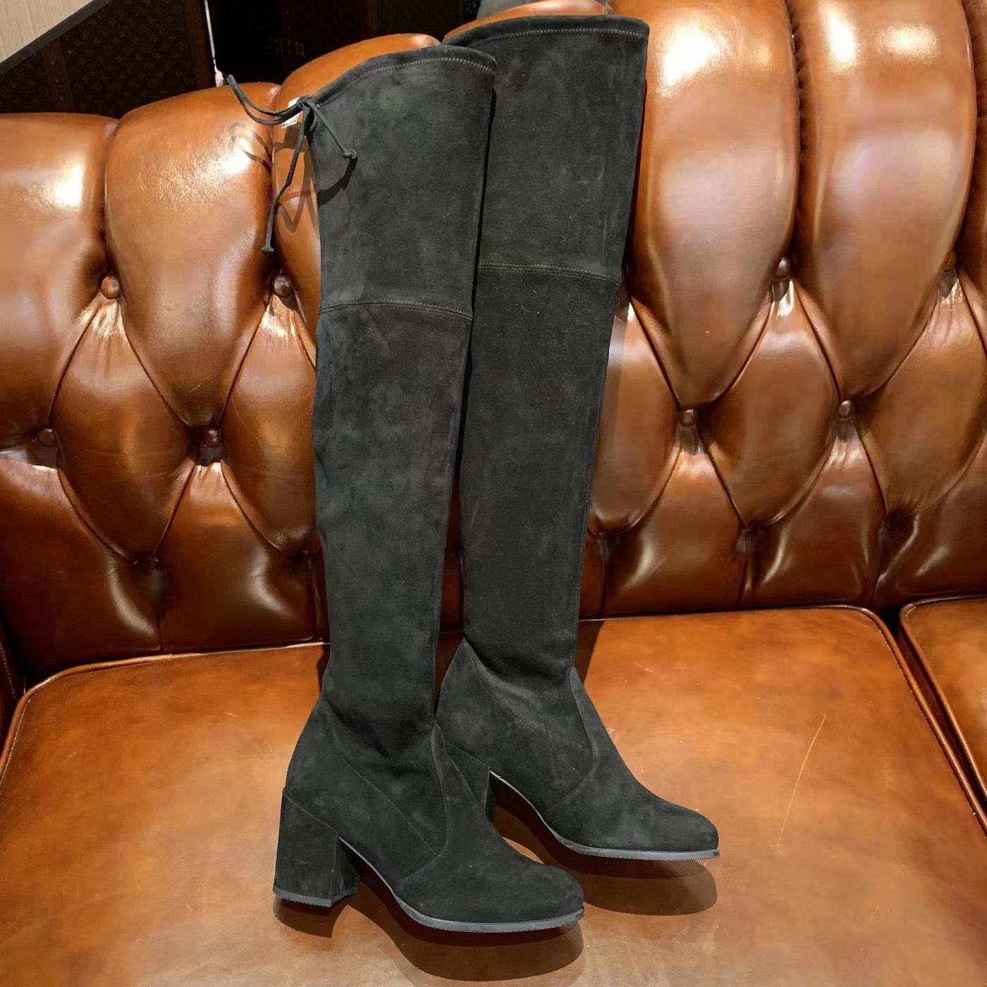 95新 StuartWeitzman 安洁利严选高筒靴/XK0083439