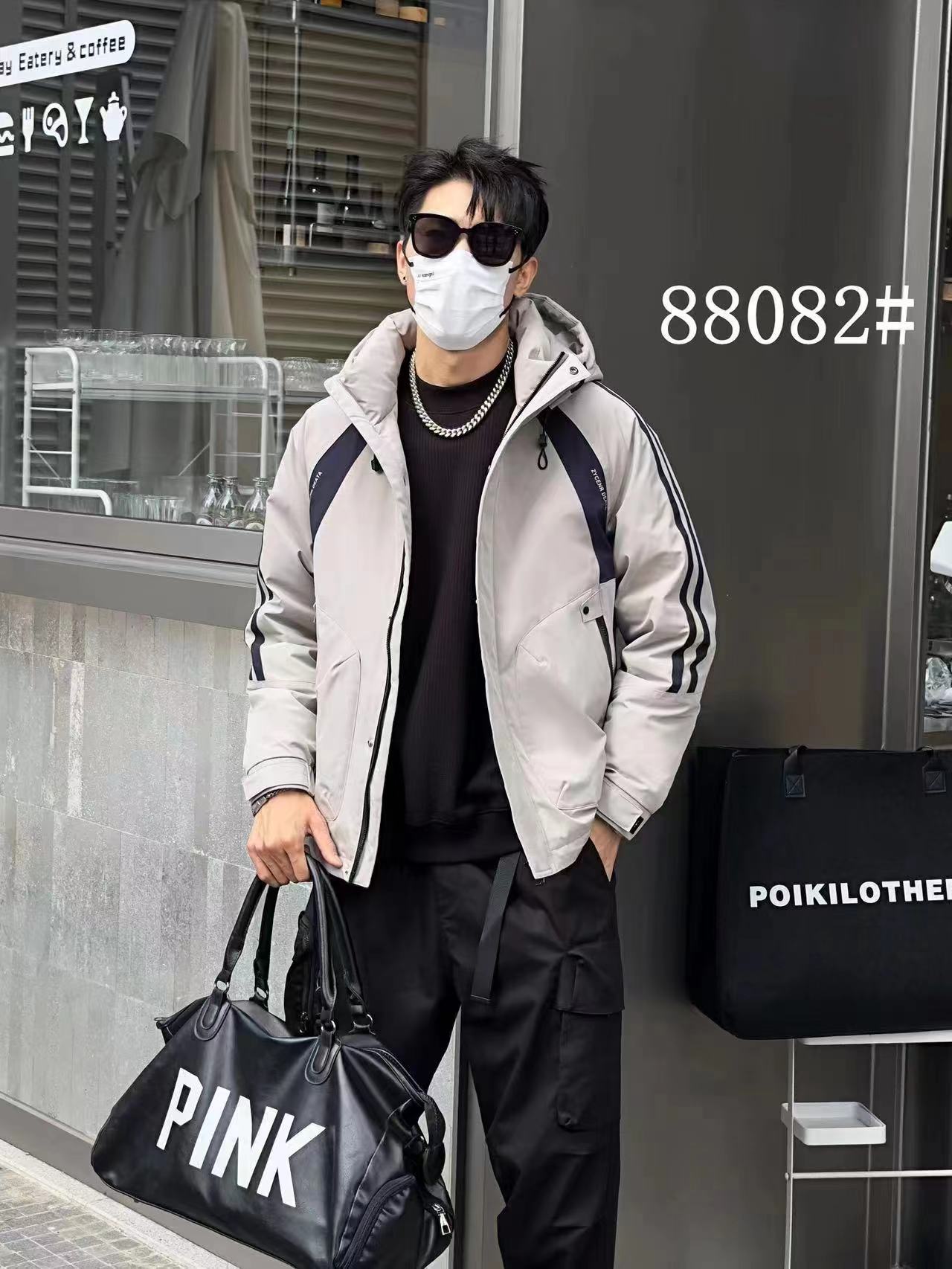 男士棉衣时尚连帽潮流冬季 H2