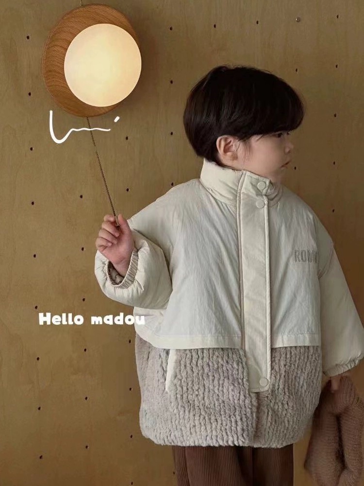 儿童加厚韩版假两件棉服冬季 A84