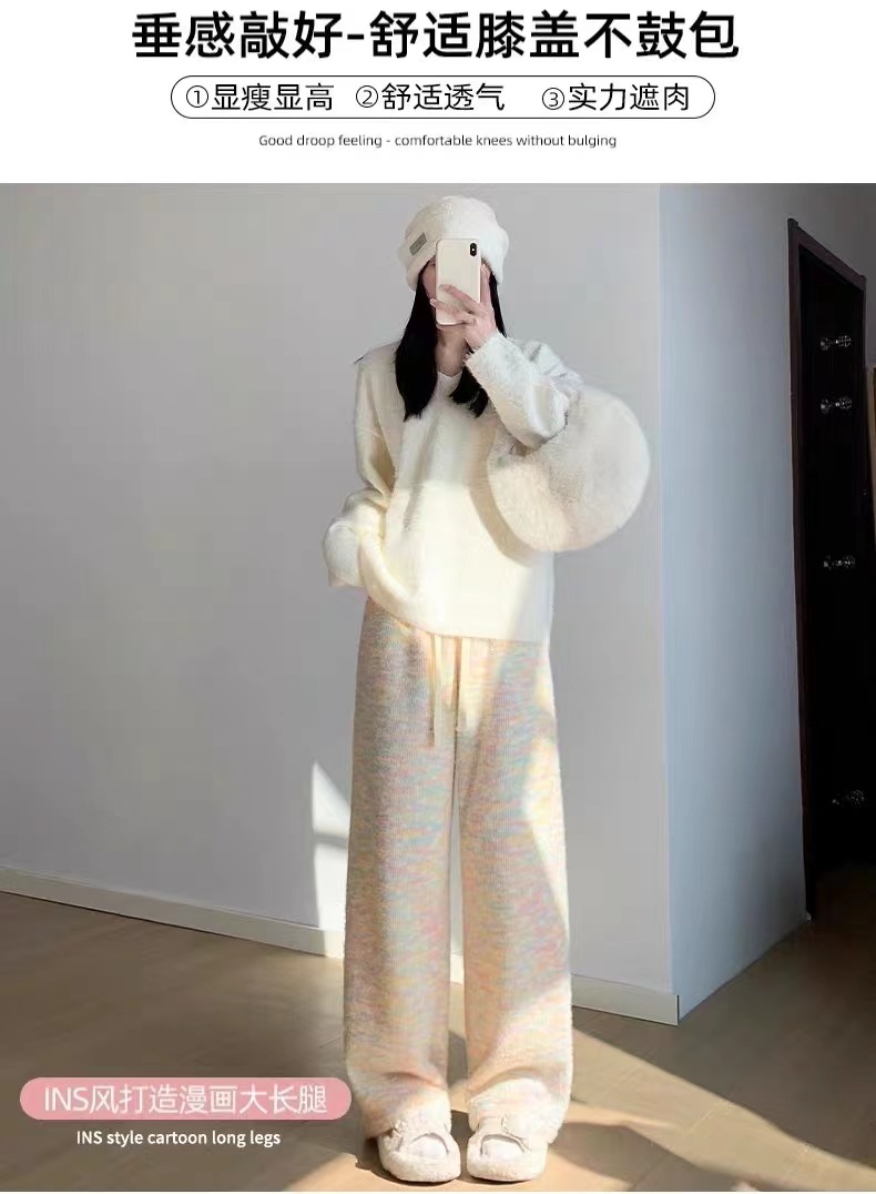 加绒冬季阔腿裤垂感   E8