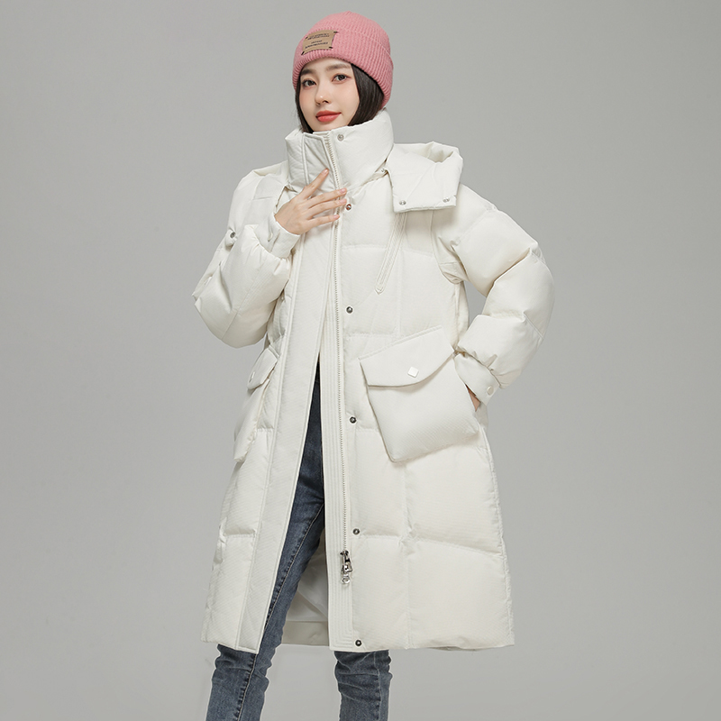 【姿姐专属H】羽绒服女士中长款冬季时尚百搭加厚3019A39701