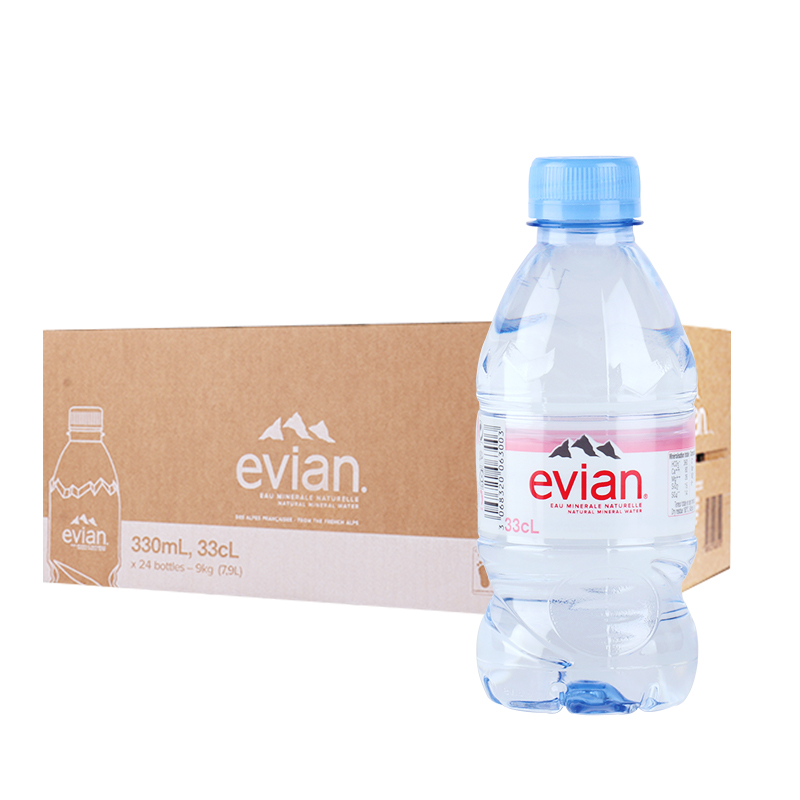 【专属】法国进口依 EY云330ml*24瓶整箱天然弱碱性高端矿泉水