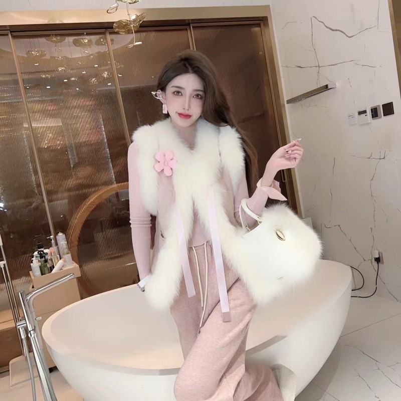 蓝蓝推荐 【花花】时尚糯糯百搭小仙女气质秋冬马甲 W2100107H