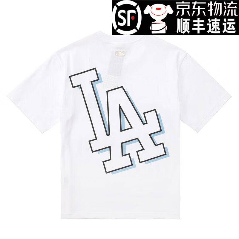 MLB 2023夏季LA大logo男士女士宽松情侣短袖T恤衫3ATSB0433-07WHS