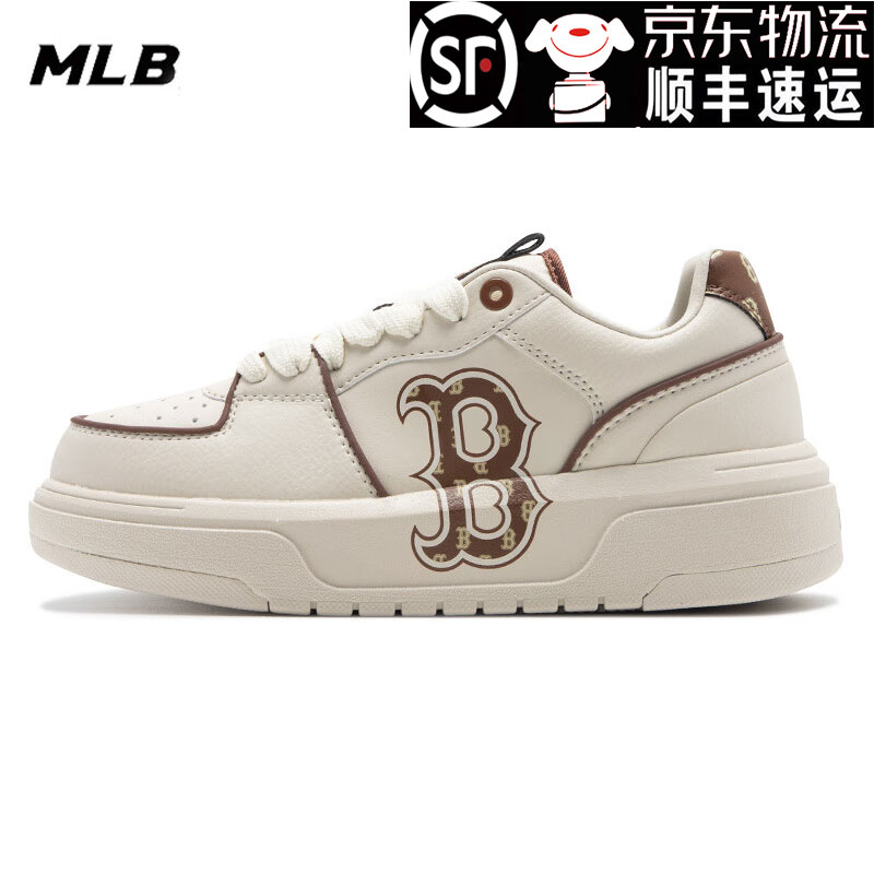 MLB老花男鞋女鞋波士顿低帮情侣休闲鞋板鞋运动鞋3ASXCLR3N-43BRS