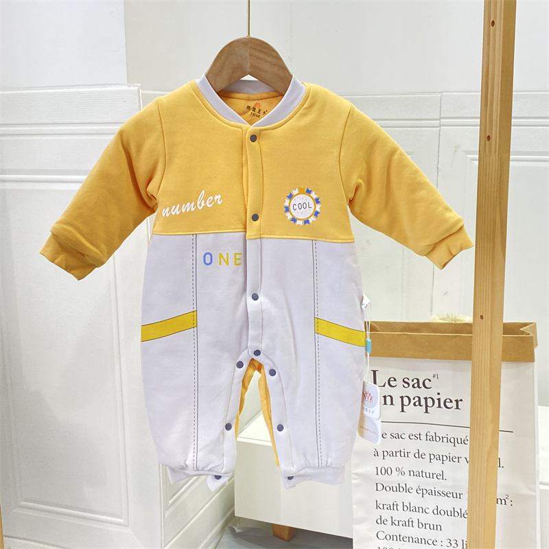 宝宝棉衣棉服秋冬款婴儿衣服加棉连体衣爬服保暖男女加厚棉袄冬装