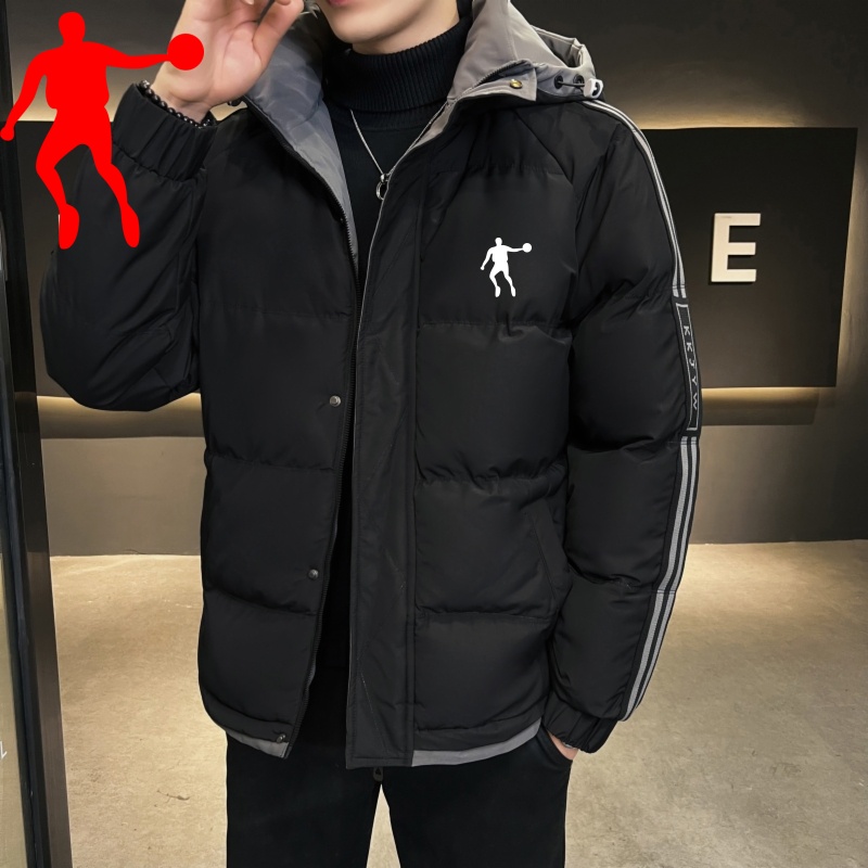 乔丹棉衣外套男棉服新款运动休闲宽松棉袄子冬季保暖加厚连帽潮流