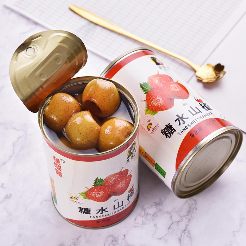 糖水山楂罐头//罐整新鲜红果罐头水果捞餐饮水果午后零食