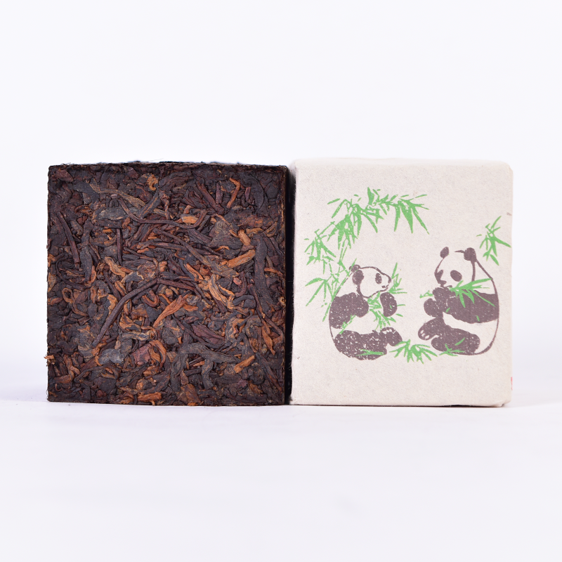 【中老期茶拼网速福利】原料2006年易武老树熊猫普洱熟茶 500克/砖