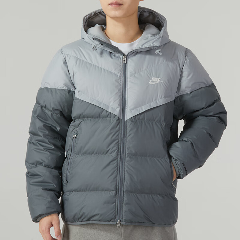 NIKE耐克男子羽绒服冬新款短款连帽运动休闲保暖外套FB8178-077