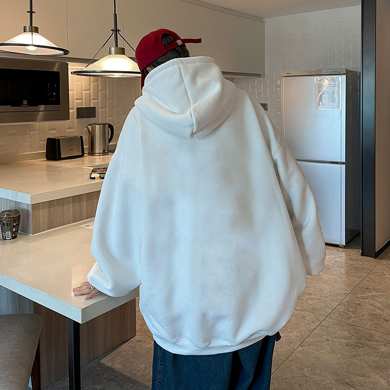 山东即墨连帽卫衣男潮牌高级感双层帽衫美式重磅情侣外套oversize