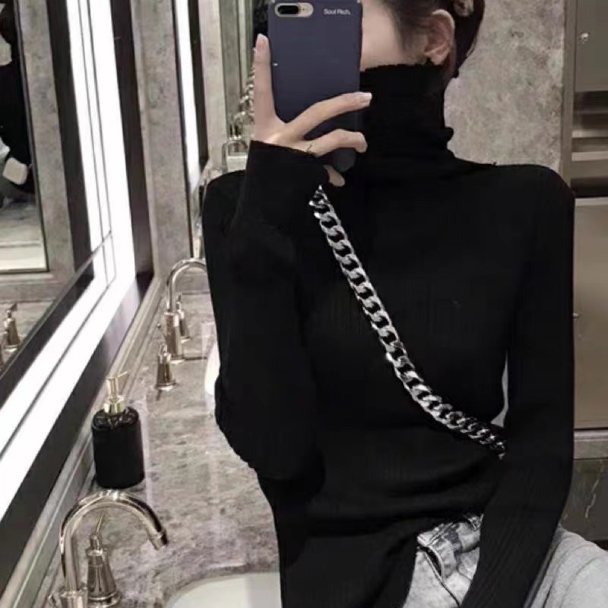 新款秋冬内搭高领毛衣女打底衫高弹修身显瘦线衣长袖针织上衣1721