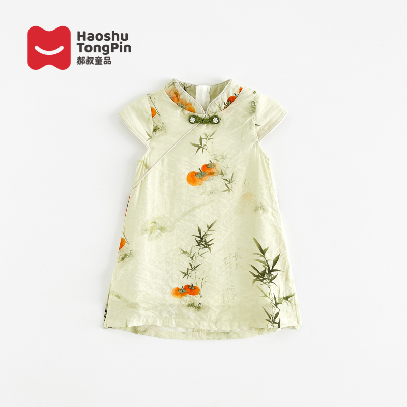 郝叔童品HJ4270女童国风连衣裙2024夏装新款小女孩洋气薄款裙子