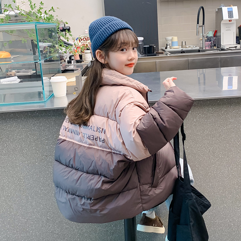 女童冬装羽绒服2023新款洋气儿童冬季加厚白鸭绒小女孩外套上衣潮