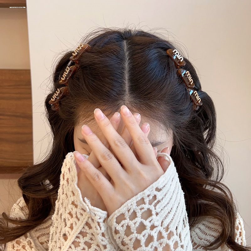 气质质感2023小众ins显白时尚甜美新款min编发发夹清新韩系女生