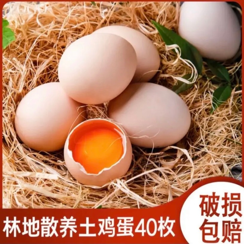 【一亩耕心】放养土鸡蛋  新鲜现发  40枚  破损包赔