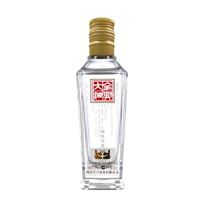 zf大曲小酒版白酒浓香型名酒瓶装透明名酒瓶装透明52度100ml