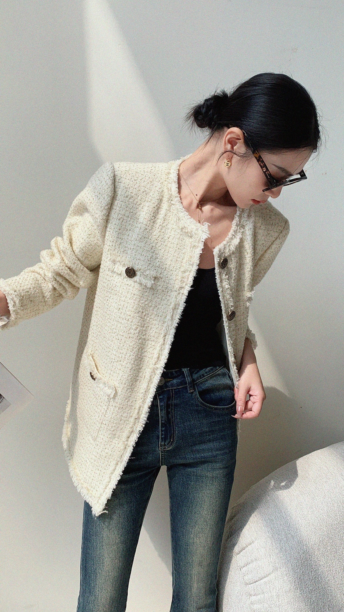 【小小彬外贸】411外贸原 单时尚休闲百搭气质款小香风西装