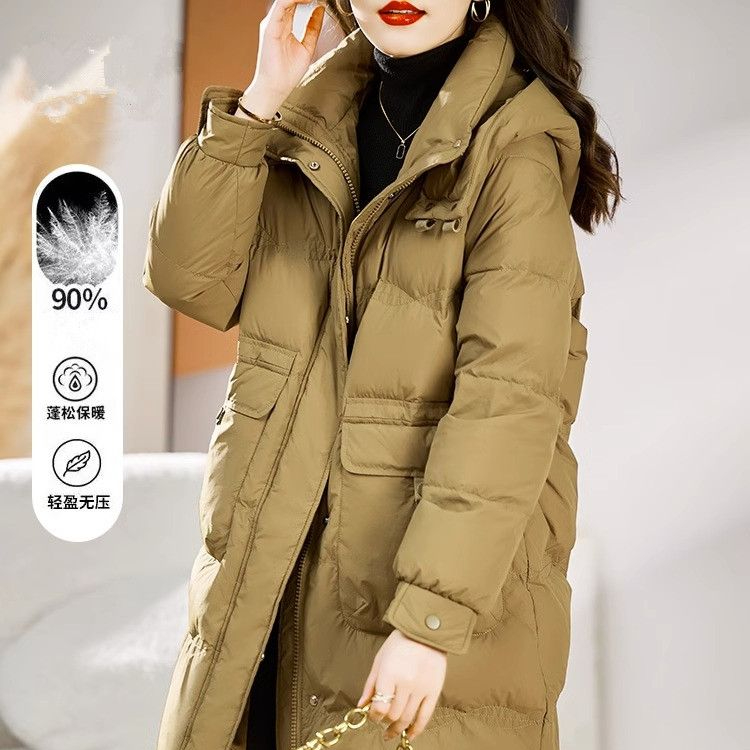 高端羽绒棉服女2024年新款中长款冬季加厚面包服宽松显瘦休闲棉衣