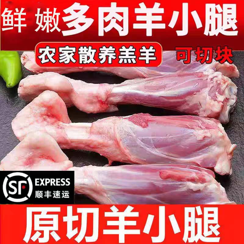 5斤新鲜羊小腿国产本地羔羊腿整根切割断骨连肉顺丰冷链