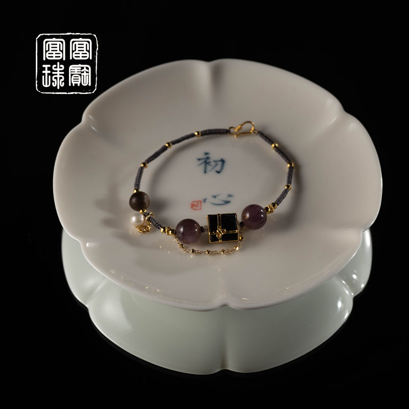 【祈舒】富富珠宝 水晶淡水珍珠18k金时尚手链（天然珠宝多样性发）