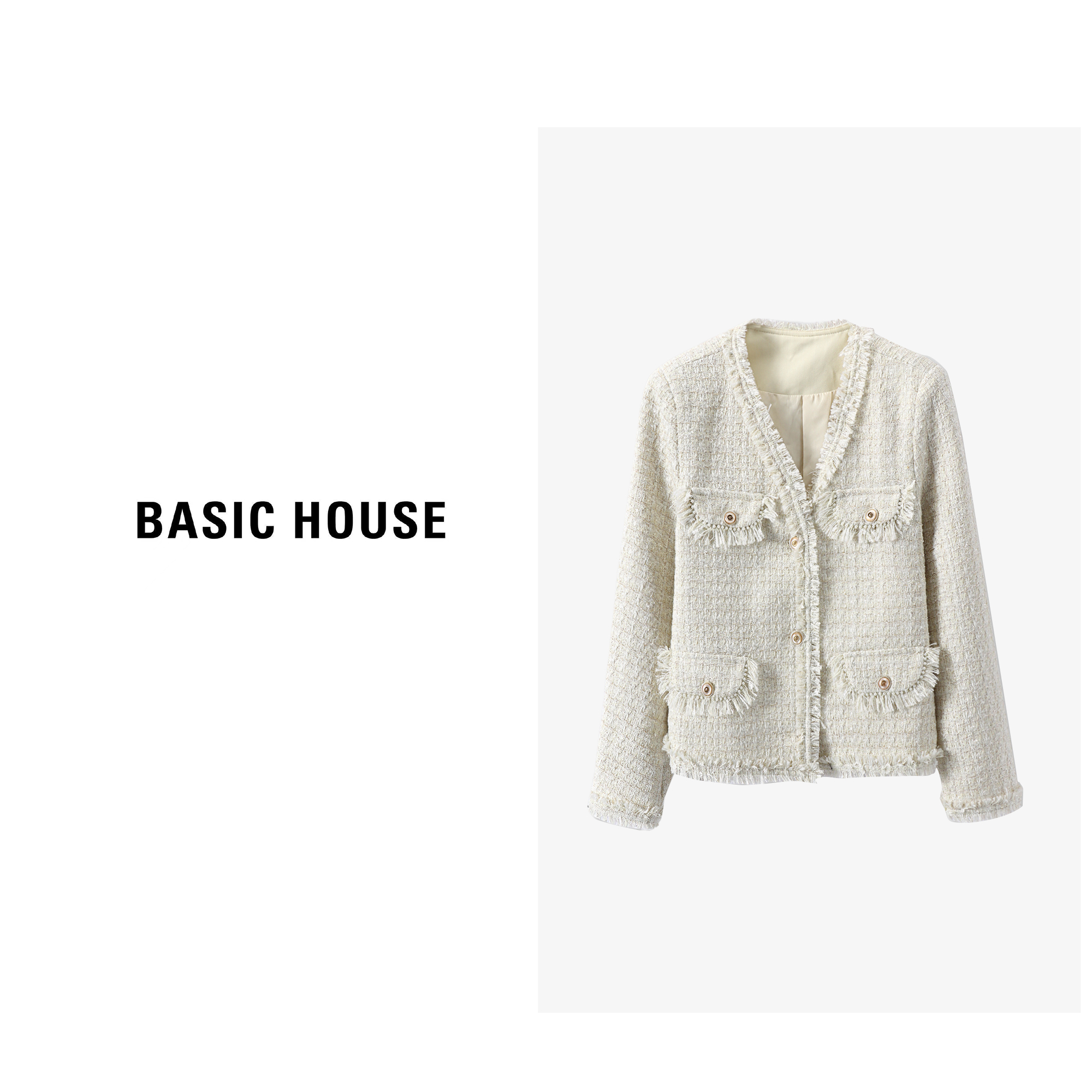 Basic House/X百家好千金风秋季档休闲气质小香风外套B0633B5L182