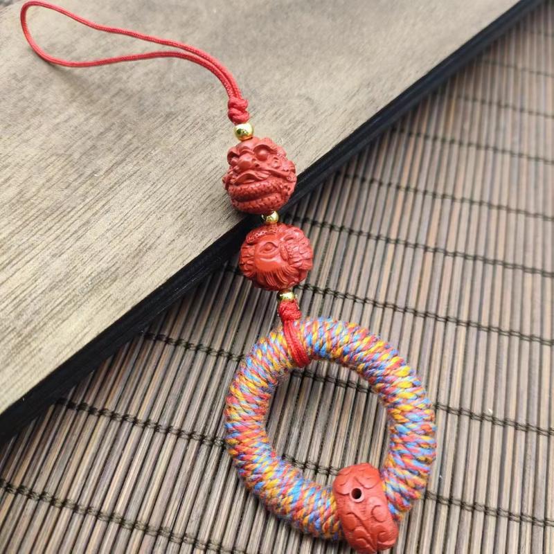 含辰砂工艺品【香掌柜】朱砂工艺品：朱砂挂件（多样性发货）