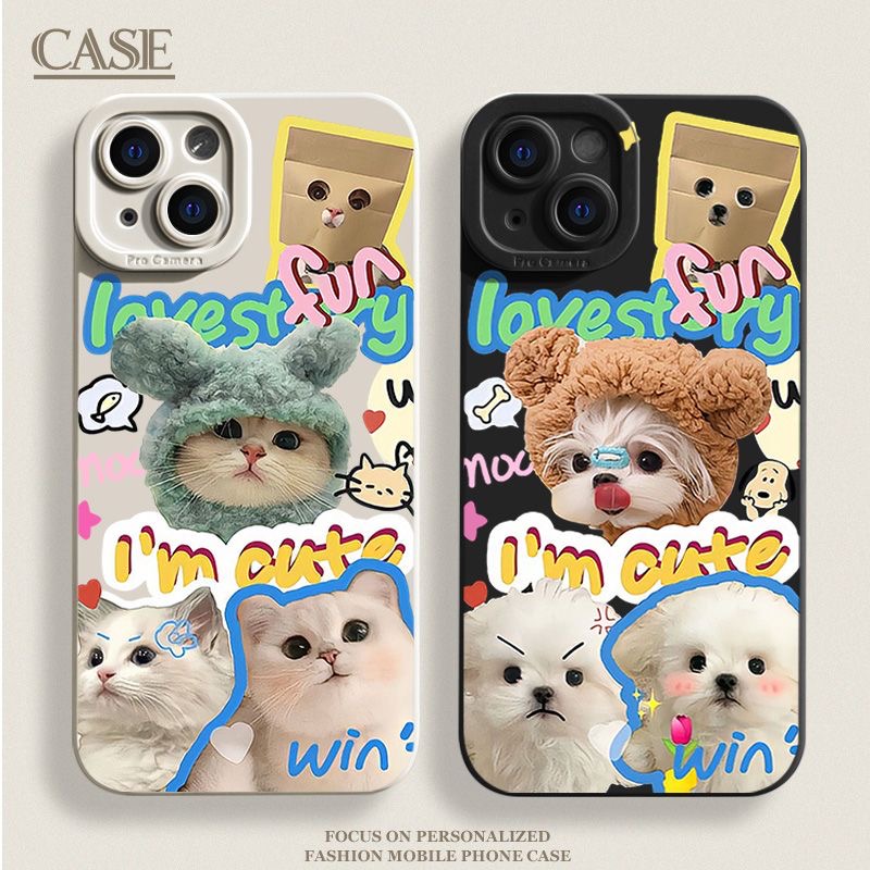 头套猫咪适用iphone15/14/12/11/xr手机壳苹果13华为vivo小米oppo