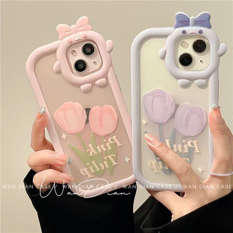 两朵粉花适用iphone15/14/12/11/xr手机壳苹果13华为vivo小米oppo