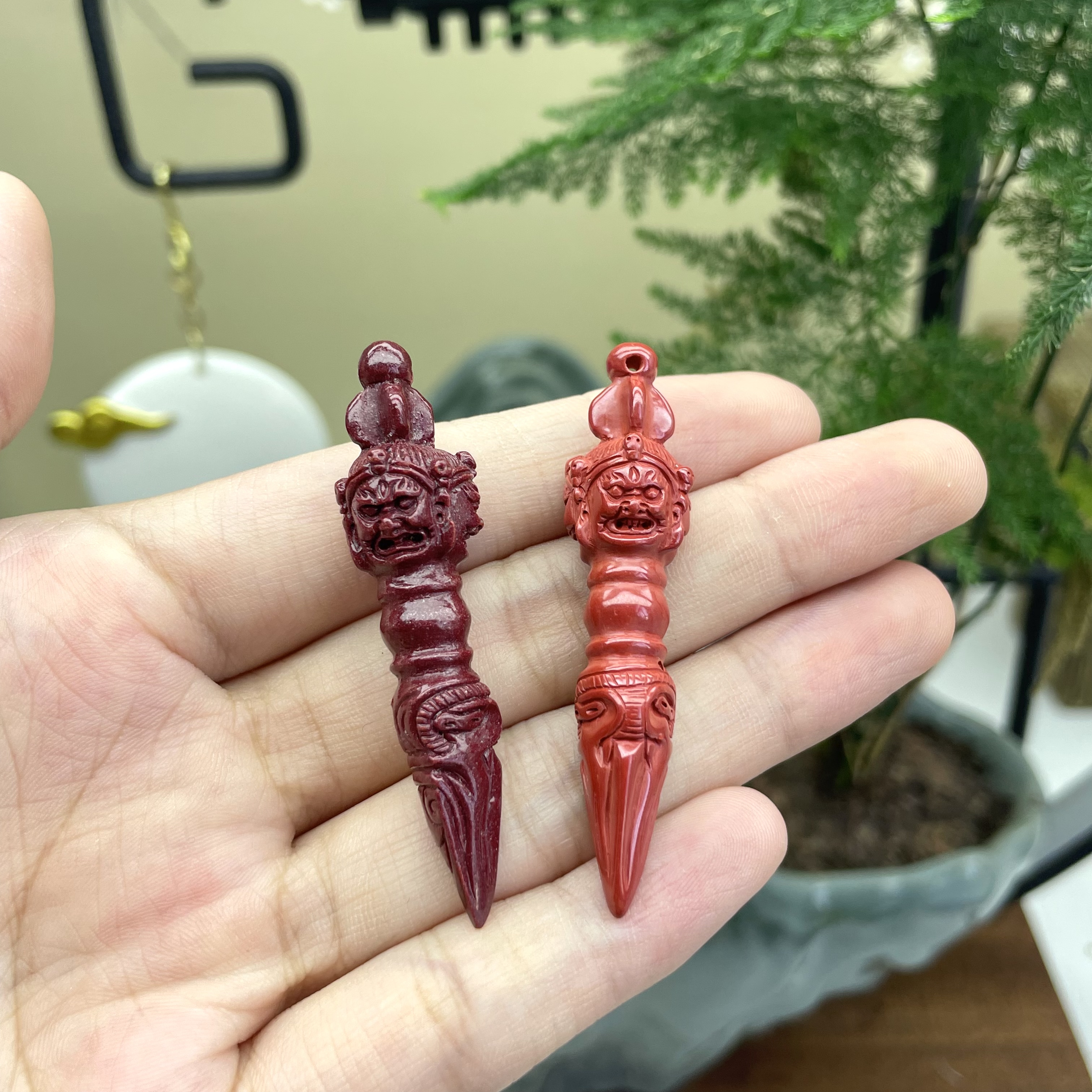 含辰砂工艺品朱砂紫金/帝王金什么刚杵吊坠