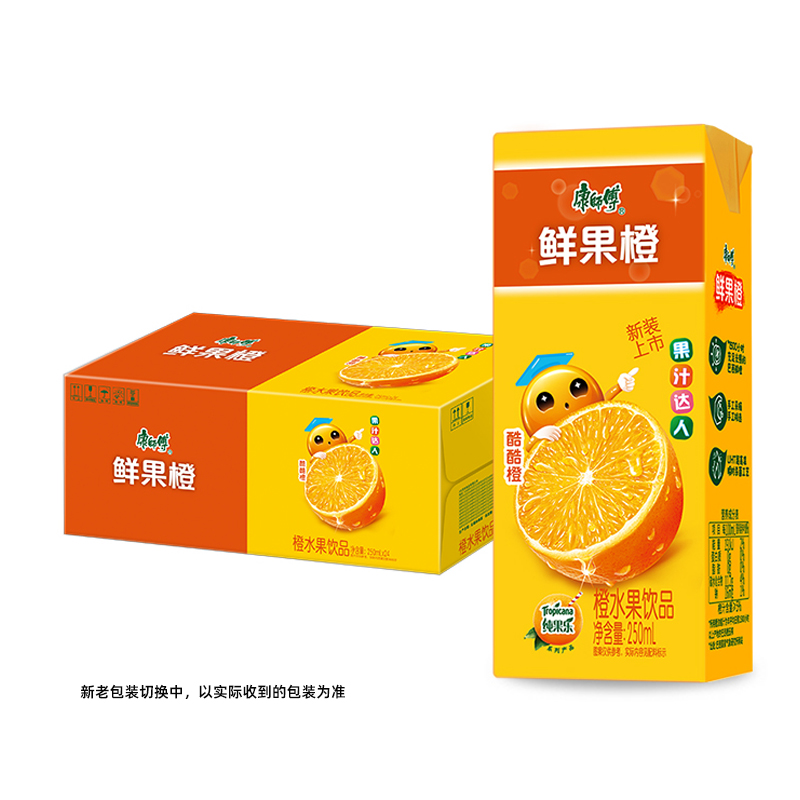 康师傅果汁*盒水蜜桃鲜果橙冰糖雪梨冰红茶蜜茶酸梅汤盒笋0g
