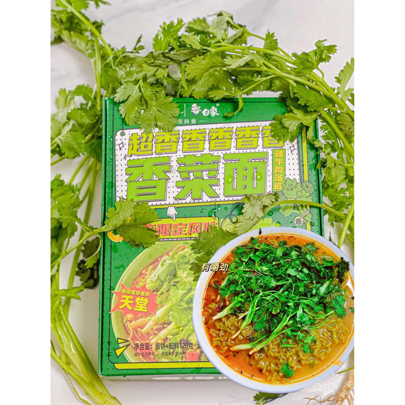 白/象香菜面泡面麻辣小龙虾拌面臭豆腐方便面绿色面饼新品新口味