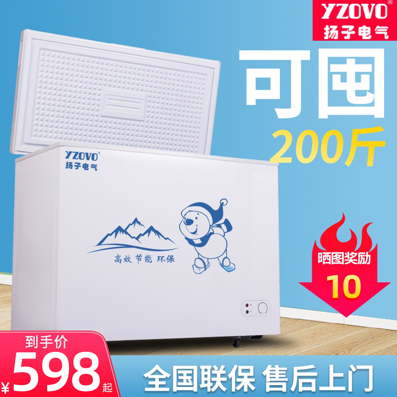 扬子248/388冰柜家用商用大容量全冷冻型冷柜一级节能省电冷冻柜