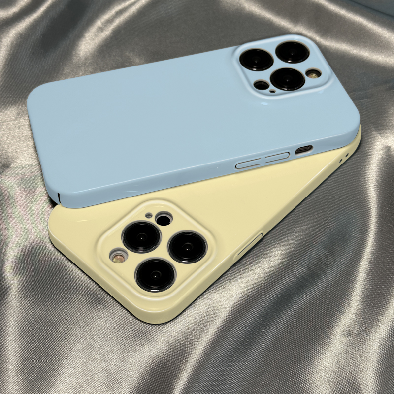 苹果13promax手机壳新款iPhone14纯色菲林壳12网红11简约xs美感xr