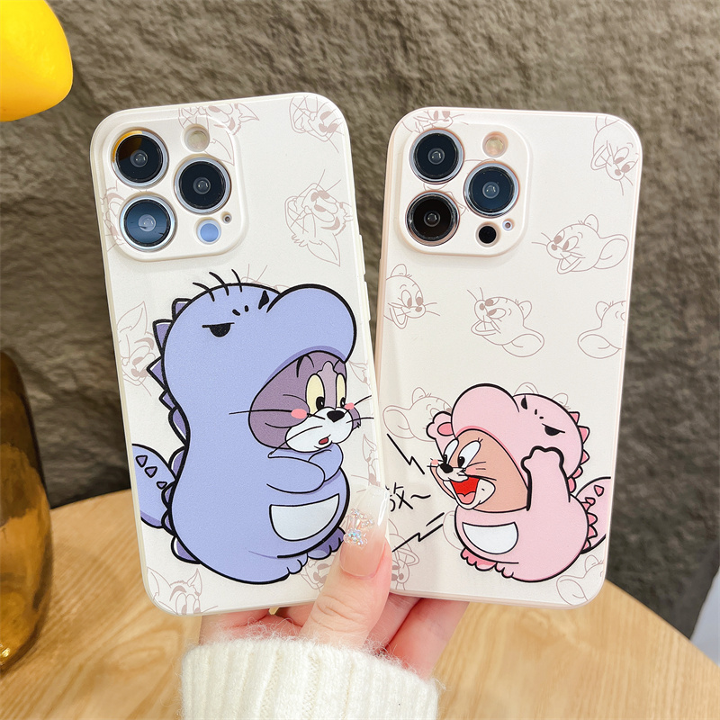 苹果13手机壳新款iPhone14promax猫和老鼠12情侣11可爱xs硅胶防摔