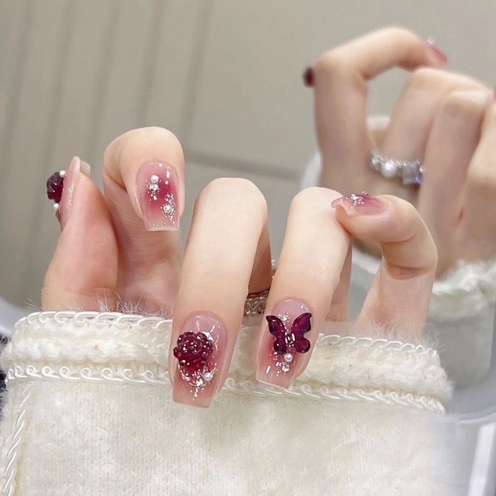【乌梅子酱】手工定制穿戴甲穿戴式美少女纯欲可穿戴指甲贴