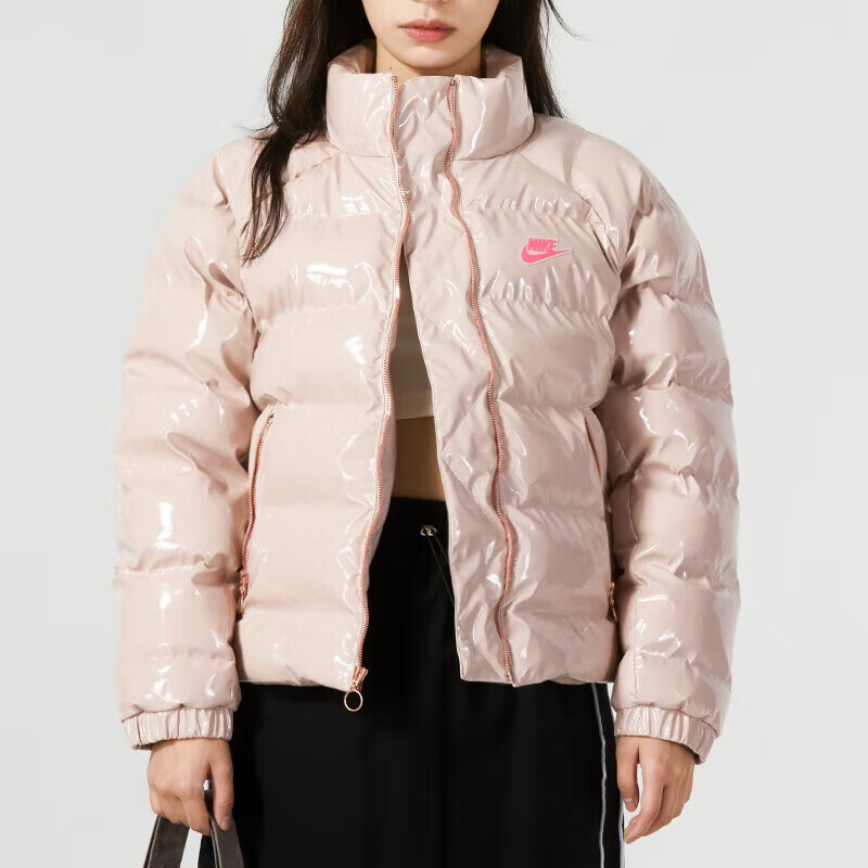 耐克棉服女2023冬季新款立领面包服夹克保暖外套运动服FQ3575-601