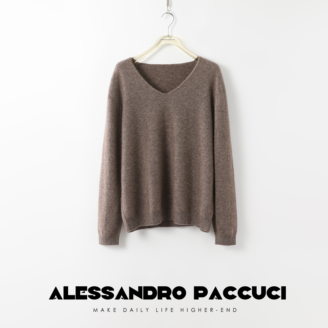 【微瑕疵不支持退换】洛哥24560X云感羊绒白厂丝 混色美拉德针织衫