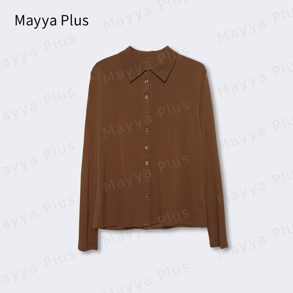 【丝袜衬衣】Mayya Plus时尚新品气质显瘦遮肉百搭休闲衬衫32336681