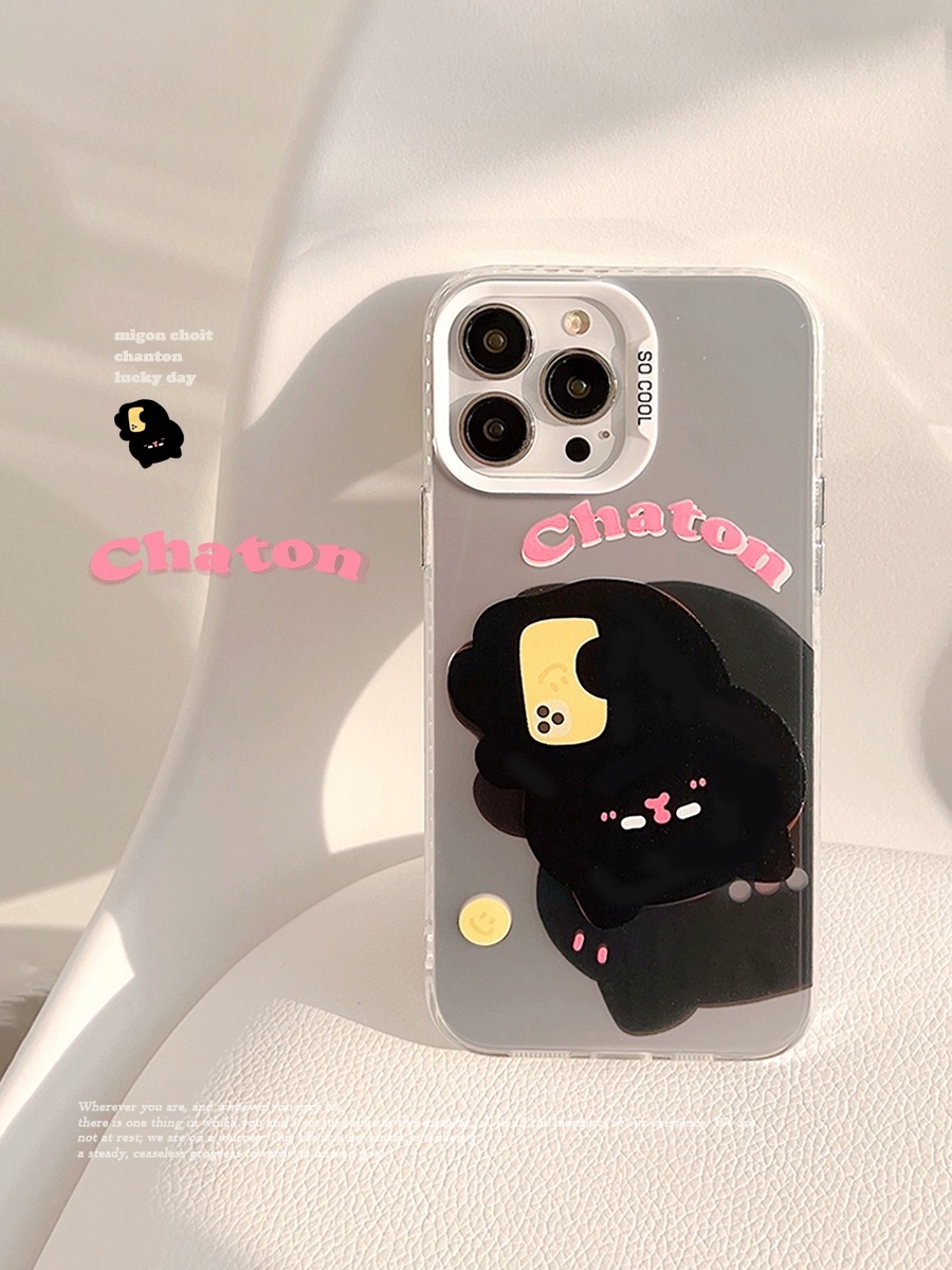 趣味瘫坐猫咪适用于苹果15promax新款iPhone14全包12防摔11手机壳