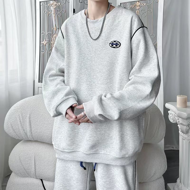 男士秋装卫衣男潮牌高档秋季男装美式长袖初中生男生衣服春秋款