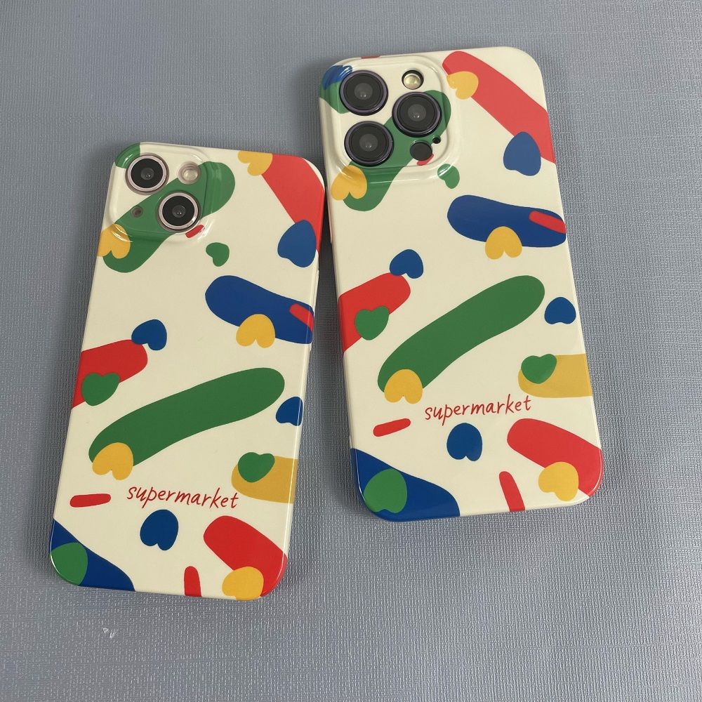 彩色涂鸦苹果14Promax手机壳iPhone13全包12菲林11新款xsma菲林壳