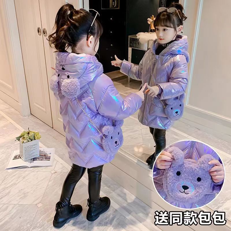 2024棉服女童棉衣新款冬季洋气小女孩中长款棉袄中大童韩版儿潮流