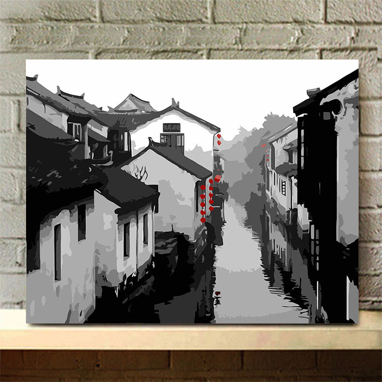 数字油画diy填充油彩画动漫填色画解压手工数字画装饰画