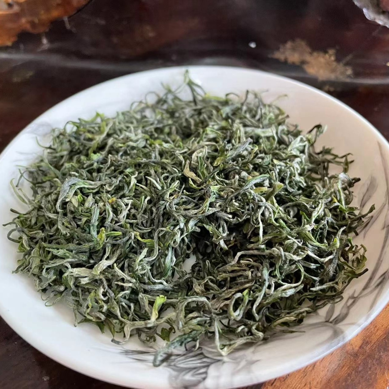毛毛月【明前特级】高山天柱绿茶 耐泡名茶茶汤