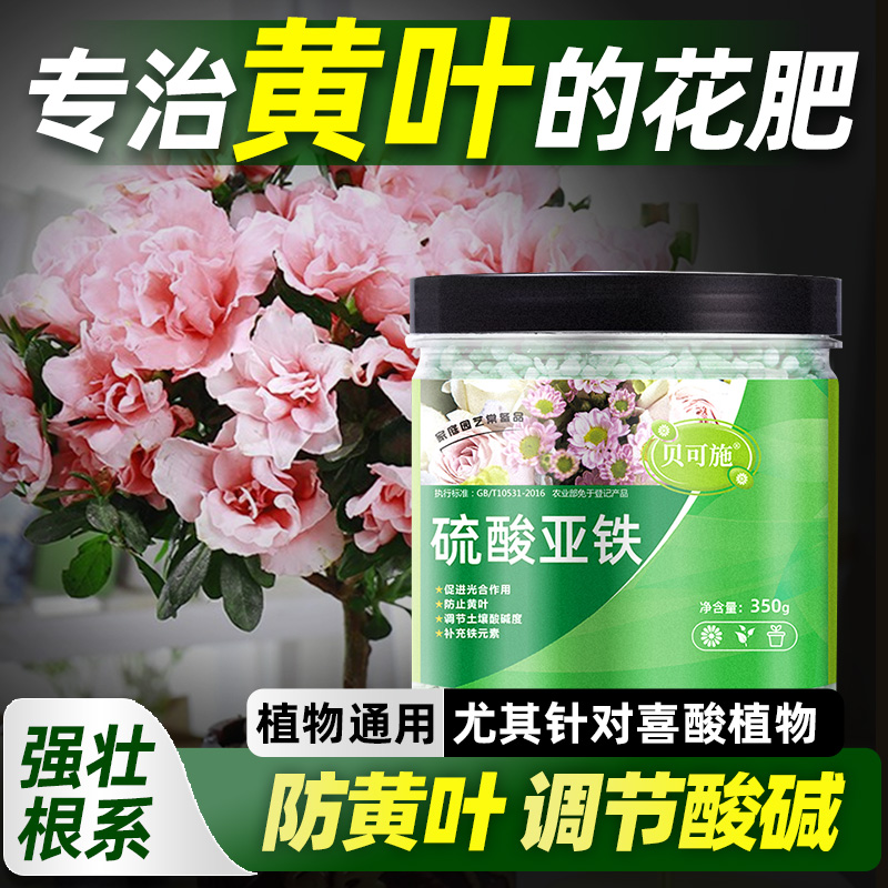 【大千专属】贝可施硫酸亚铁调节土壤酸碱度防黄叶花卉蔬菜酸肥料