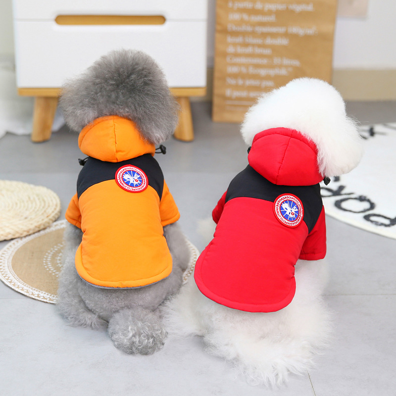 宠物衣服冬款泰迪比熊博美狗狗衣服中小型犬猫咪两腿冲锋棉衣