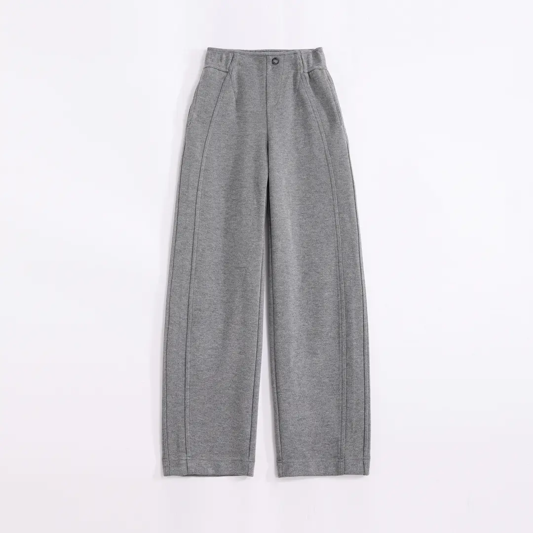 TheM | 香蕉裤 | 南油毛呢茧形垂感遮肉保暖阔腿弯刀裤2023新款