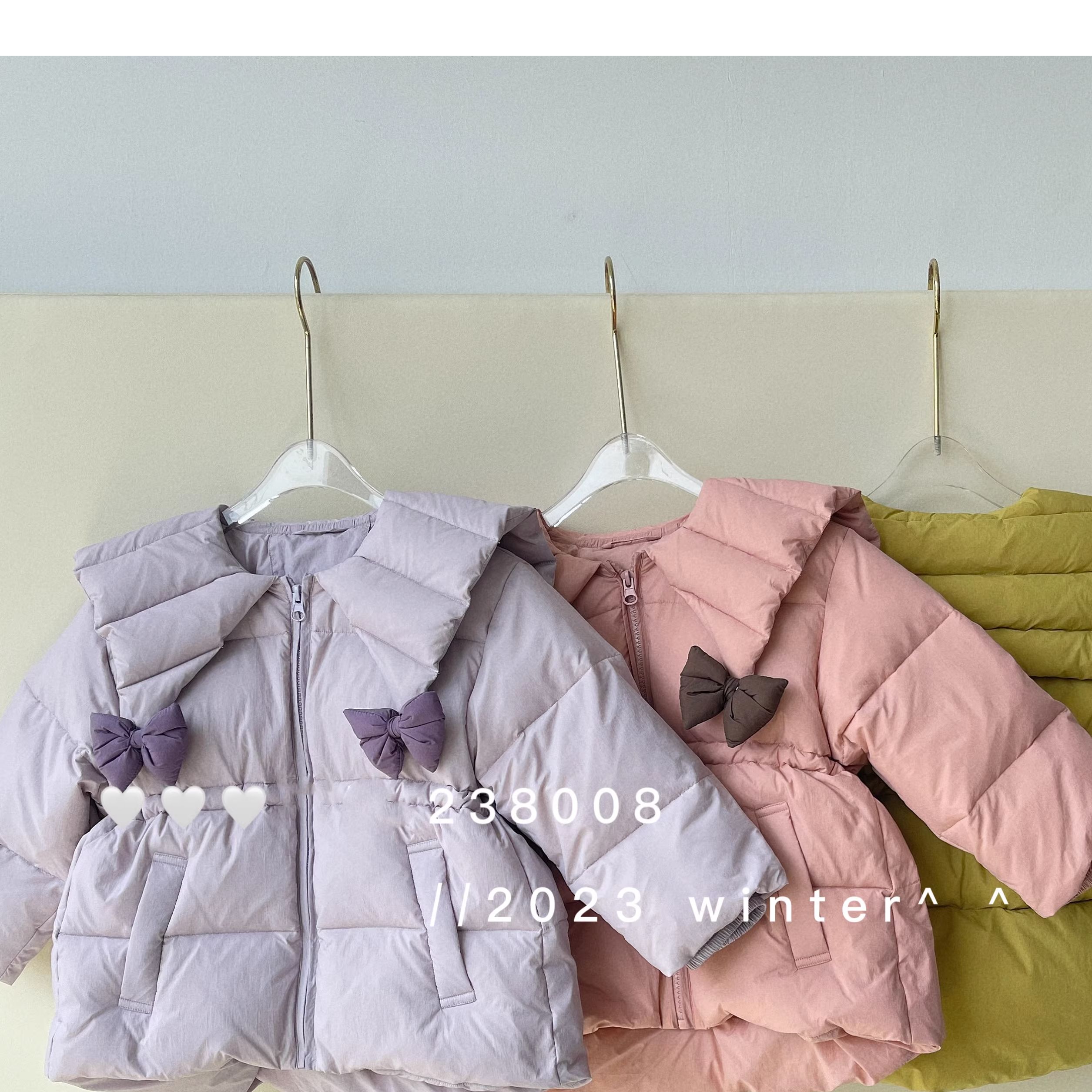 翻领蝴蝶结羽绒服238008